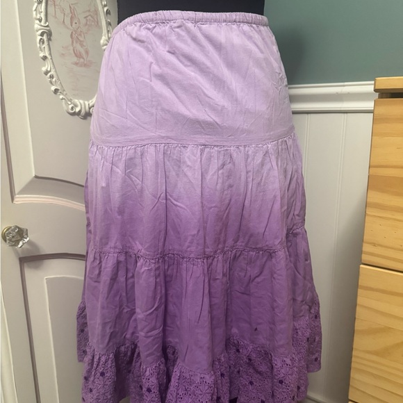 Gradient Purple gap midi skirt - Picture 3 of 3